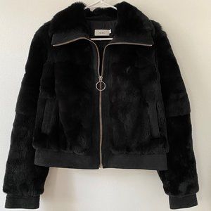A.L.C. Rabbit Fur Bomber Jacket, NEW